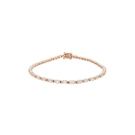 Suzanne Kalan Linear Tennis Bracelet in 18K Rose Gold | Fine Bracelets | Coveti