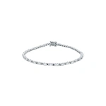 Suzanne Kalan Linear Tennis Bracelet in 18K White Gold | Fine Bracelets | Coveti
