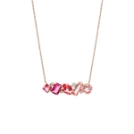 Suzanne Kalan Nadima Blend Bar Pendant in 14K Rose Gold, Red Ombre | Fine Necklaces | Coveti