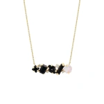Suzanne Kalan Nadima Blend Black Ombre Bar Pendant in 14K Yellow Gold | Fine Necklaces | Coveti