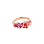 Suzanne Kalan Nadima Blend Red Ombre Ring in 14K Rose Gold | Fine Rings | Coveti