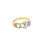 Suzanne Kalan Nadima Blend Ring in 14K Yellow Gold, Pastel | Fine Rings | Coveti