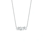 Suzanne Kalan Nadima Midi Bar Pendant in 14K White Gold, White Topaz | Fine Necklaces | Coveti