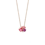 Suzanne Kalan Nadima Red Mix Cluster Pendant in 14K Rose Gold | Fine Necklaces | Coveti