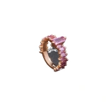 Suzanne Kalan One of a Kind Aurora Pink Sapphire Ring in 18K Rose Gold | Fine Rings | Coveti