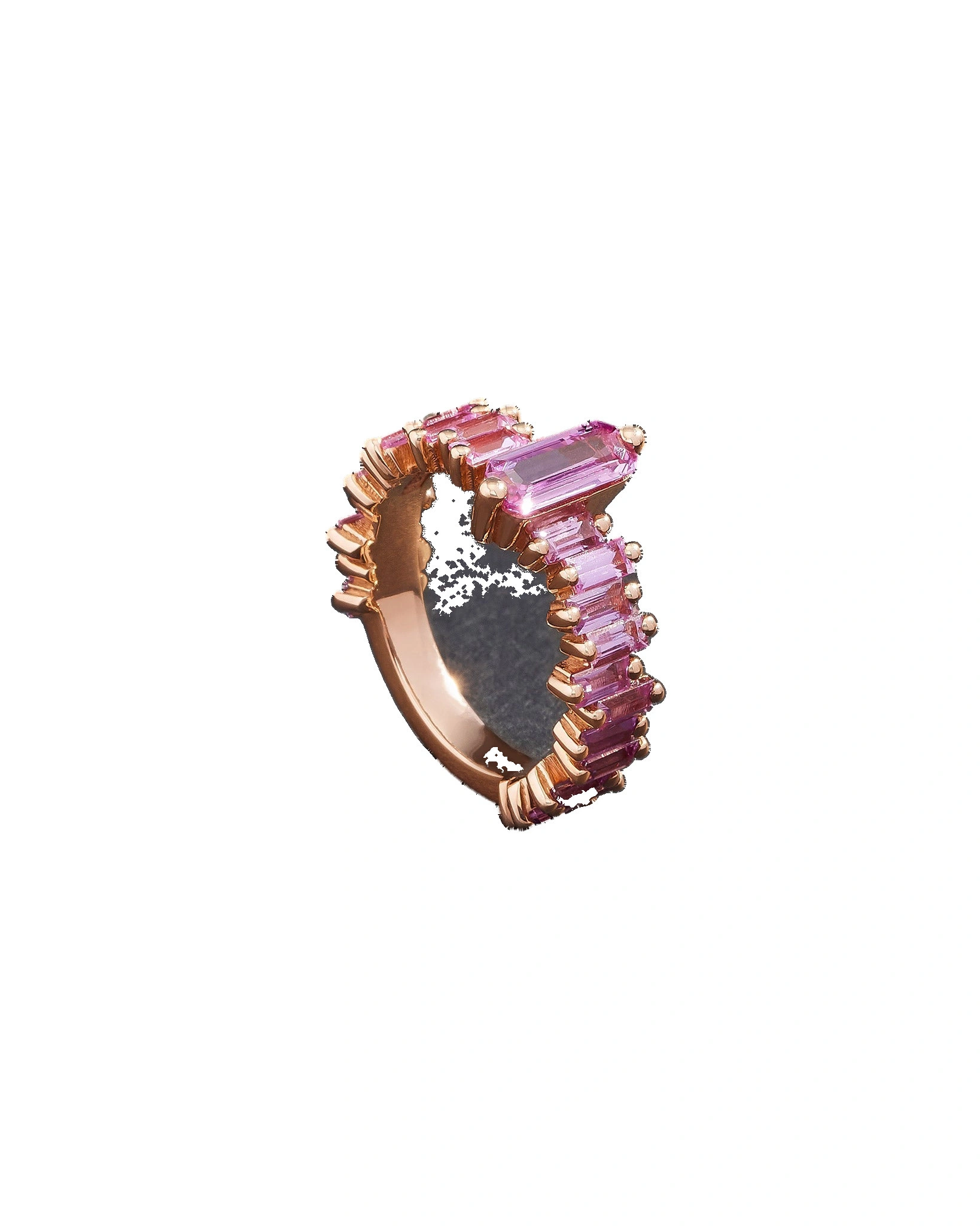 Suzanne Kalan One of a Kind Aurora Pink Sapphire Ring in 18K Rose Gold Suzanne Kalan One of a Kind Aurora Pink Sapphire Ring in 18K Rose Gold | Fine Rings | Coveti