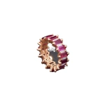 Suzanne Kalan One of a Kind Majesty Ruby Eternity Band in 18K Rose Gold | Fine Rings | Coveti