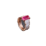 Suzanne Kalan One of a Kind Ruby Sunset Ring in 18K Rose Gold | Fine Rings | Coveti