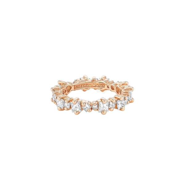 Princess Anna Diamond Eternity Band in 18K Rose Gold