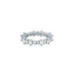 Suzanne Kalan Princess Anna Diamond Eternity Band in 18K White Gold | Fine Rings | Coveti