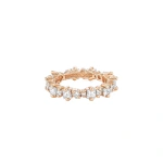 Suzanne Kalan Princess Anna Eternity Band in 18K Rose Gold | Fine Rings | Coveti
