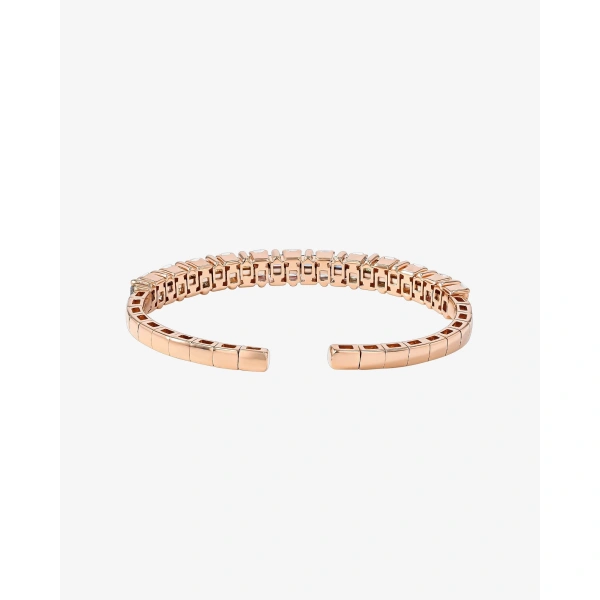 Suzanne Kalan Princess Bold Pastel Sapphire Bangle in 18K Rose Gold | Fine Bracelets | Coveti