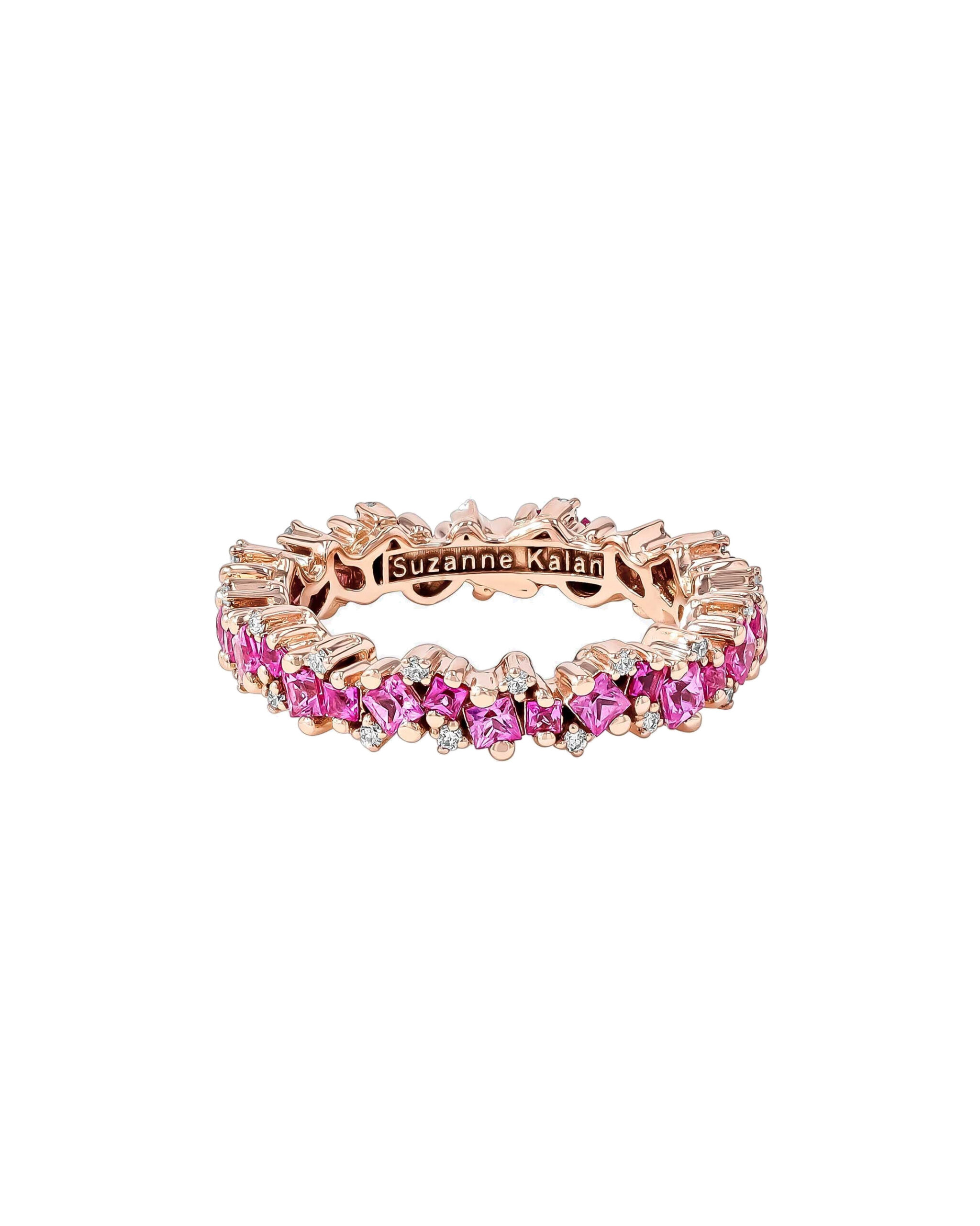 Suzanne Kalan Princess Elsa Eternity Band in 18K Rose Gold, Pink Sapphire Suzanne Kalan Princess Elsa Eternity Band in 18K Rose Gold, Pink Sapphire | Fine Rings | Coveti
