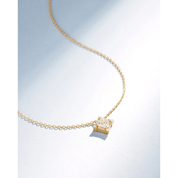 Suzanne Kalan Princess Midi Diamond Pendant in 18K Yellow Gold | Fine Necklaces | Coveti
