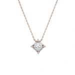 Suzanne Kalan Princess Midi Pendant in 18K Rose Gold | Fine Necklaces | Coveti