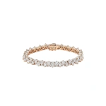 Suzanne Kalan Princess Midi Stack Tennis Bracelet in 18K Rose Gold | Fine Bracelets | Coveti