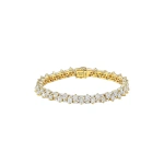 Suzanne Kalan Princess Midi Stack Tennis Bracelet in 18K Yellow Gold | Fine Bracelets | Coveti