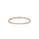 Suzanne Kalan Princess Midi Tennis Bracelet in 18K Rose Gold | Fine Bracelets | Coveti