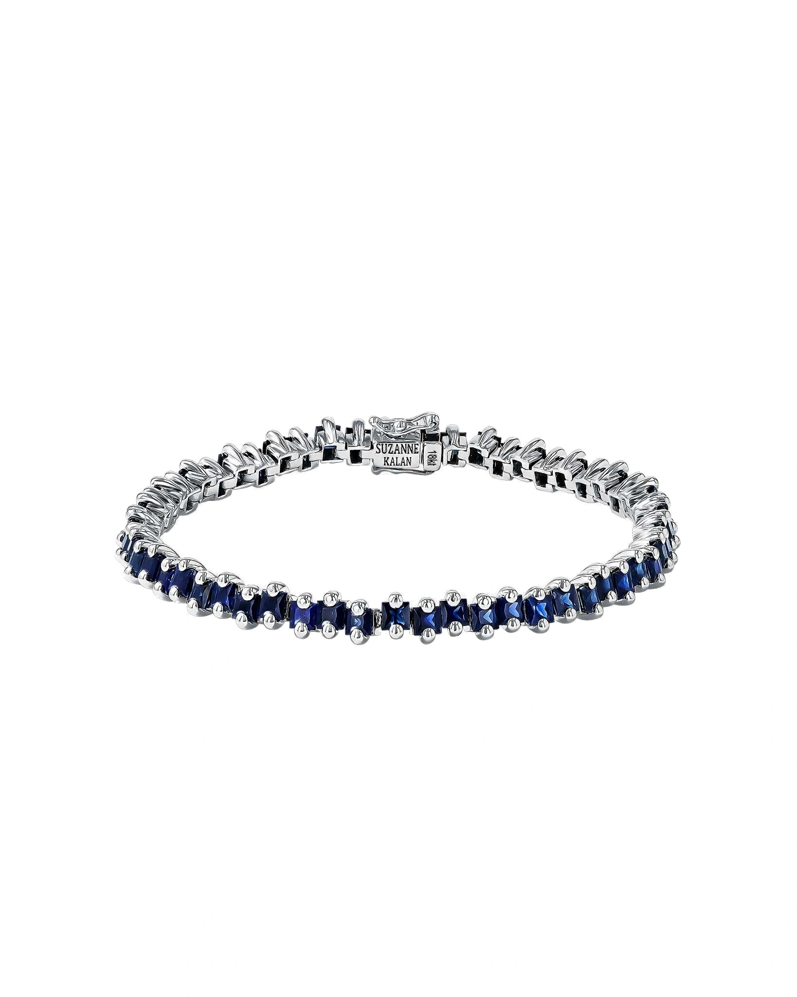 Suzanne Kalan Princess Milli Dark Blue Sapphire Tennis Bracelet in 18K White Gold Suzanne Kalan Princess Milli Dark Blue Sapphire Tennis Bracelet in 18K White Gold | Fine Bracelets | Coveti