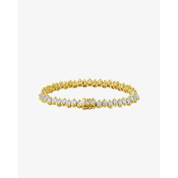 Suzanne Kalan Princess Milli Diamond Tennis Bracelet in 18K Yellow Gold | Fine Bracelets | Coveti