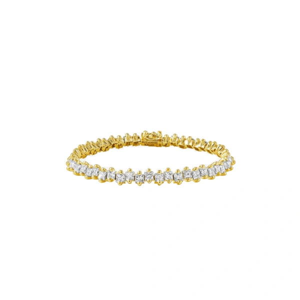 Suzanne Kalan Princess Milli Diamond Tennis Bracelet in 18K Yellow Gold | Fine Bracelets | Coveti