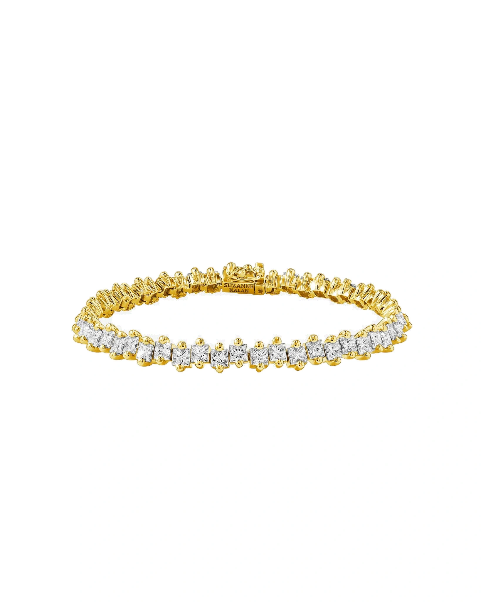 Suzanne Kalan Princess Milli Diamond Tennis Bracelet in 18K Yellow Gold Suzanne Kalan Princess Milli Diamond Tennis Bracelet in 18K Yellow Gold | Fine Bracelets | Coveti