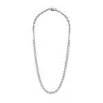 Suzanne Kalan Princess Milli Half Diamond Tennis Necklace in 18K White Gold | Fine Necklaces | Coveti