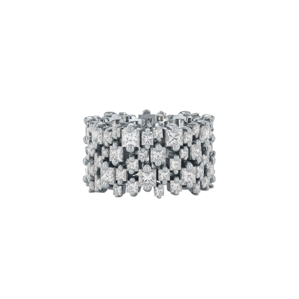 Princess Milli Stacker Diamond Eternity Band in 18K White Gold