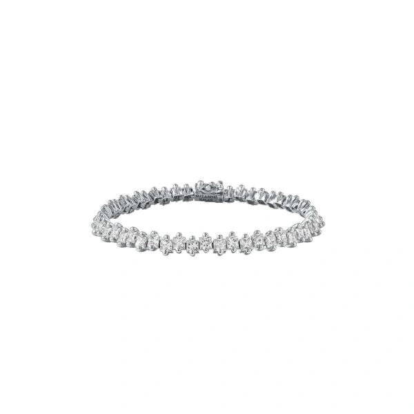 Suzanne Kalan Princess Milli Tennis Bracelet in 18K White Gold | Fine Bracelets | Coveti
