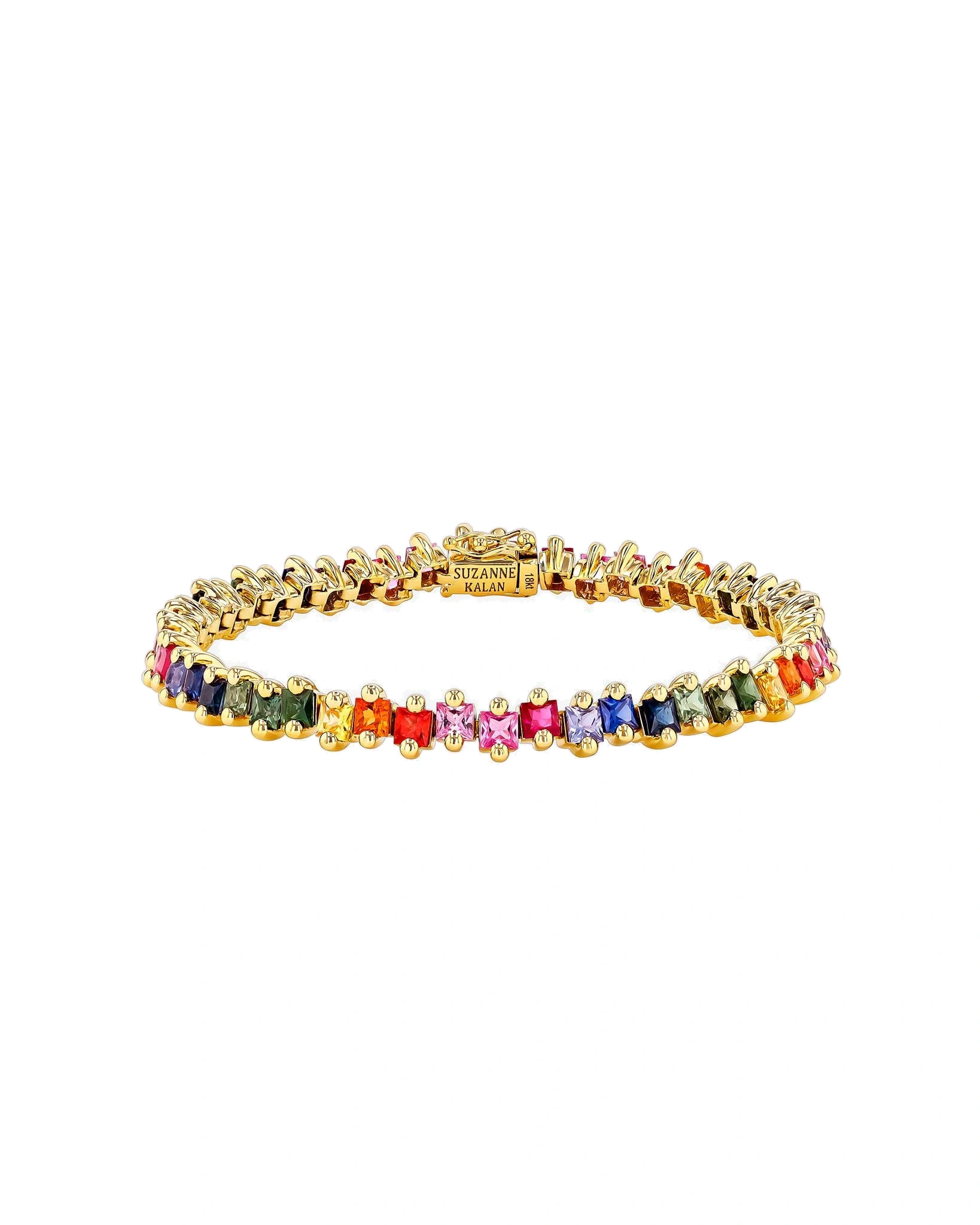 Suzanne Kalan Princess Milli Tennis Bracelet in 18K Yellow Gold, Rainbow Sapphire Suzanne Kalan Princess Milli Tennis Bracelet in 18K Yellow Gold, Rainbow Sapphire | Fine Bracelets | Coveti