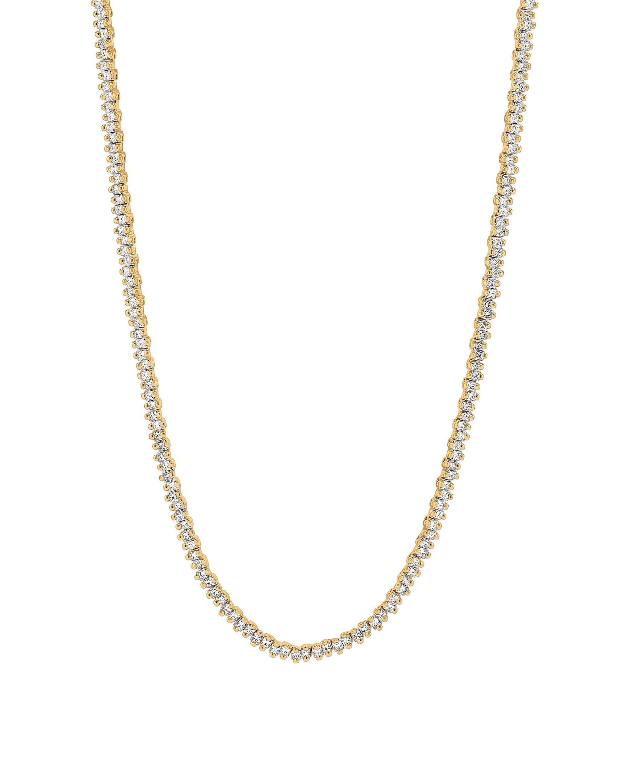 Suzanne Kalan Princess Mini Diamond 36" Inch Tennis Necklace in 18K Yellow Gold Suzanne Kalan Princess Mini Diamond 36" Inch Tennis Necklace in 18K Yellow Gold | Fine Necklaces | Coveti