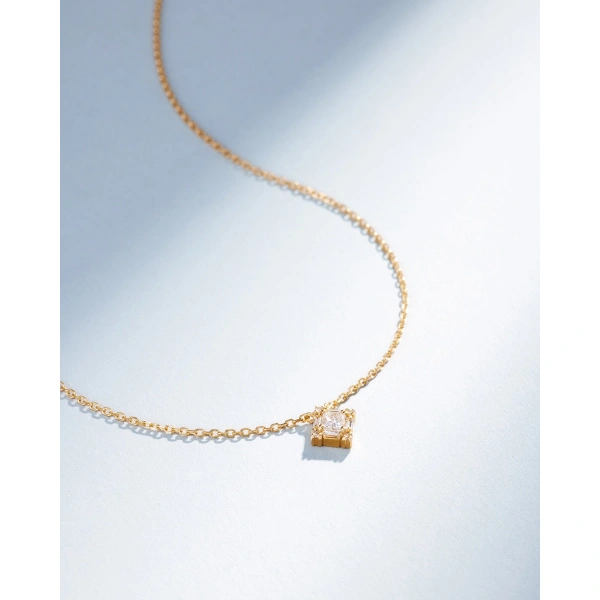 Suzanne Kalan Princess Mini Diamond Pendant in 18K Yellow Gold | Fine Necklaces | Coveti