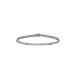 Suzanne Kalan Princess Mini Diamond Tennis Bracelet in 18K White Gold | Fine Bracelets | Coveti