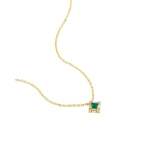 Suzanne Kalan Princess Mini Emerald Pendant in 18K Yellow Gold | Fine Necklaces | Coveti