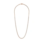 Suzanne Kalan Princess Mini Half Diamond Tennis Necklace in 18K Rose Gold | Fine Necklaces | Coveti