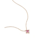 Suzanne Kalan Princess Mini Pendant in 18K Rose Gold, Pink Sapphire | Fine Necklaces | Coveti