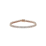 Suzanne Kalan Princess Mini Stack Diamond Tennis Bracelet in 18K Rose Gold | Fine Bracelets | Coveti