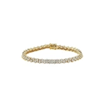 Suzanne Kalan Princess Mini Stack Diamond Tennis Bracelet in 18K Yellow Gold | Fine Bracelets | Coveti