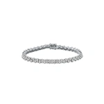 Suzanne Kalan Princess Mini Stack Tennis Bracelet in 18K White Gold | Fine Bracelets | Coveti