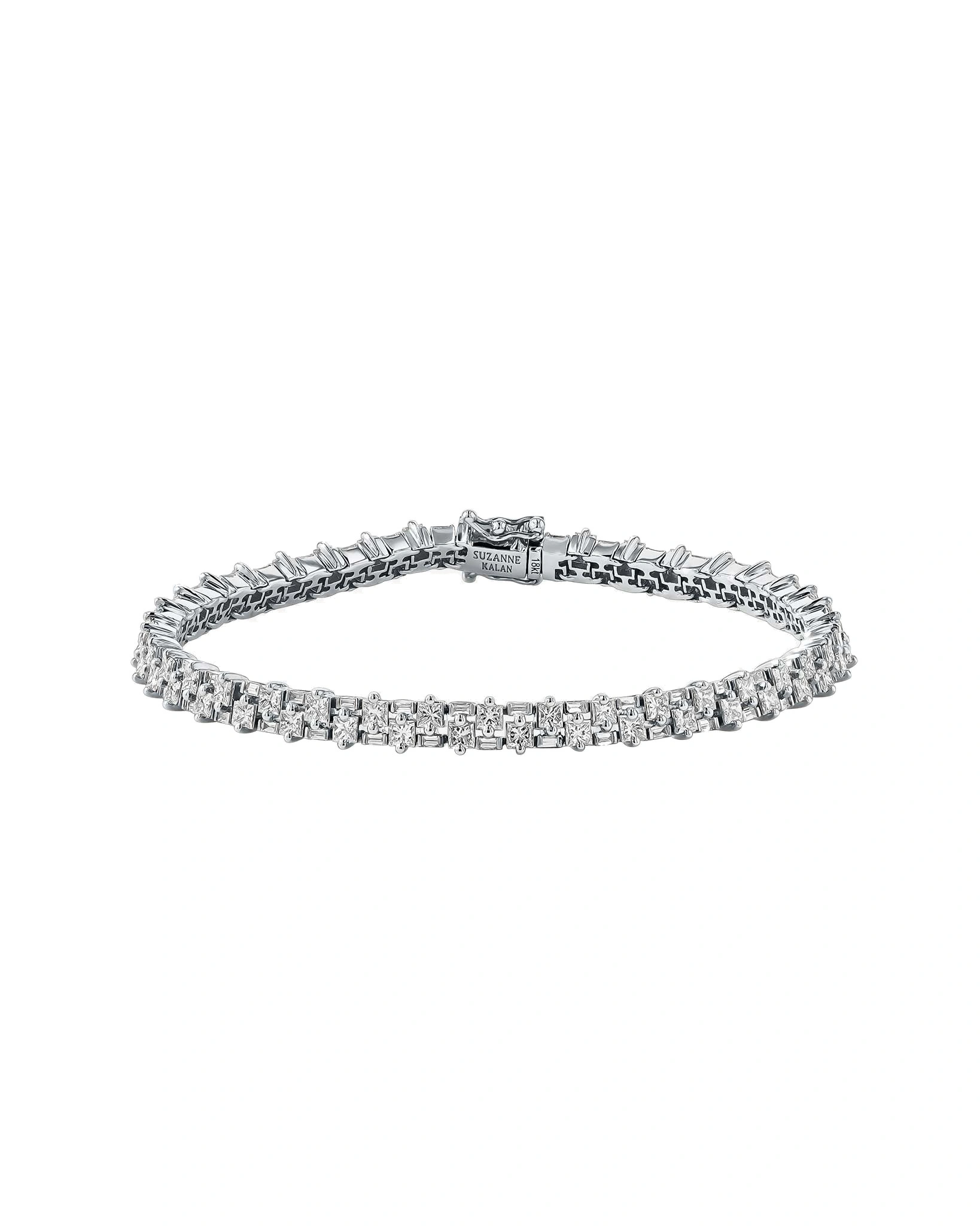 Suzanne Kalan Princess Mini Stack Tennis Bracelet in 18K White Gold Suzanne Kalan Princess Mini Stack Tennis Bracelet in 18K White Gold | Fine Bracelets | Coveti