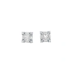 Suzanne Kalan Princess Mini Studs in 18K White Gold | Fine Earrings | Coveti