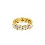 Suzanne Kalan Shimmer Alaia Diamond Eternity Band in 18K Yellow Gold | Fine Rings | Coveti