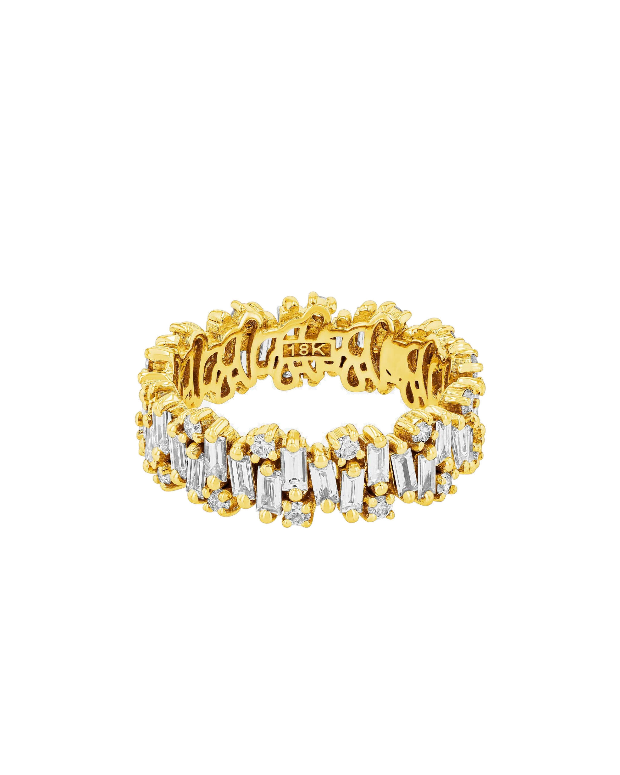 Suzanne Kalan Shimmer Alaia Diamond Eternity Band in 18K Yellow Gold Suzanne Kalan Shimmer Alaia Diamond Eternity Band in 18K Yellow Gold | Fine Rings | Coveti