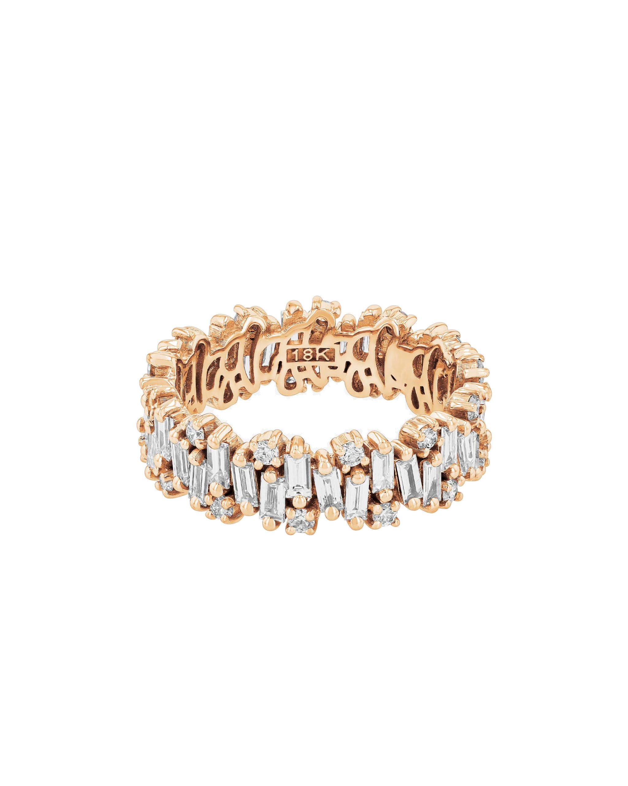 Suzanne Kalan Shimmer Alaia Eternity Band in 18K Rose Gold Suzanne Kalan Shimmer Alaia Eternity Band in 18K Rose Gold | Fine Rings | Coveti