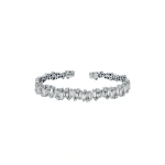 Suzanne Kalan Shimmer Audrey Diamond Bangle in 18K White Gold, Ref. AKB412-WGX | Fine Bracelets | Coveti