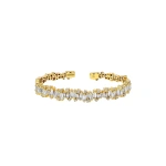 Suzanne Kalan Shimmer Audrey Diamond Bangle in 18K Yellow Gold, Ref. AKB412-YGXX | Fine Bracelets | Coveti
