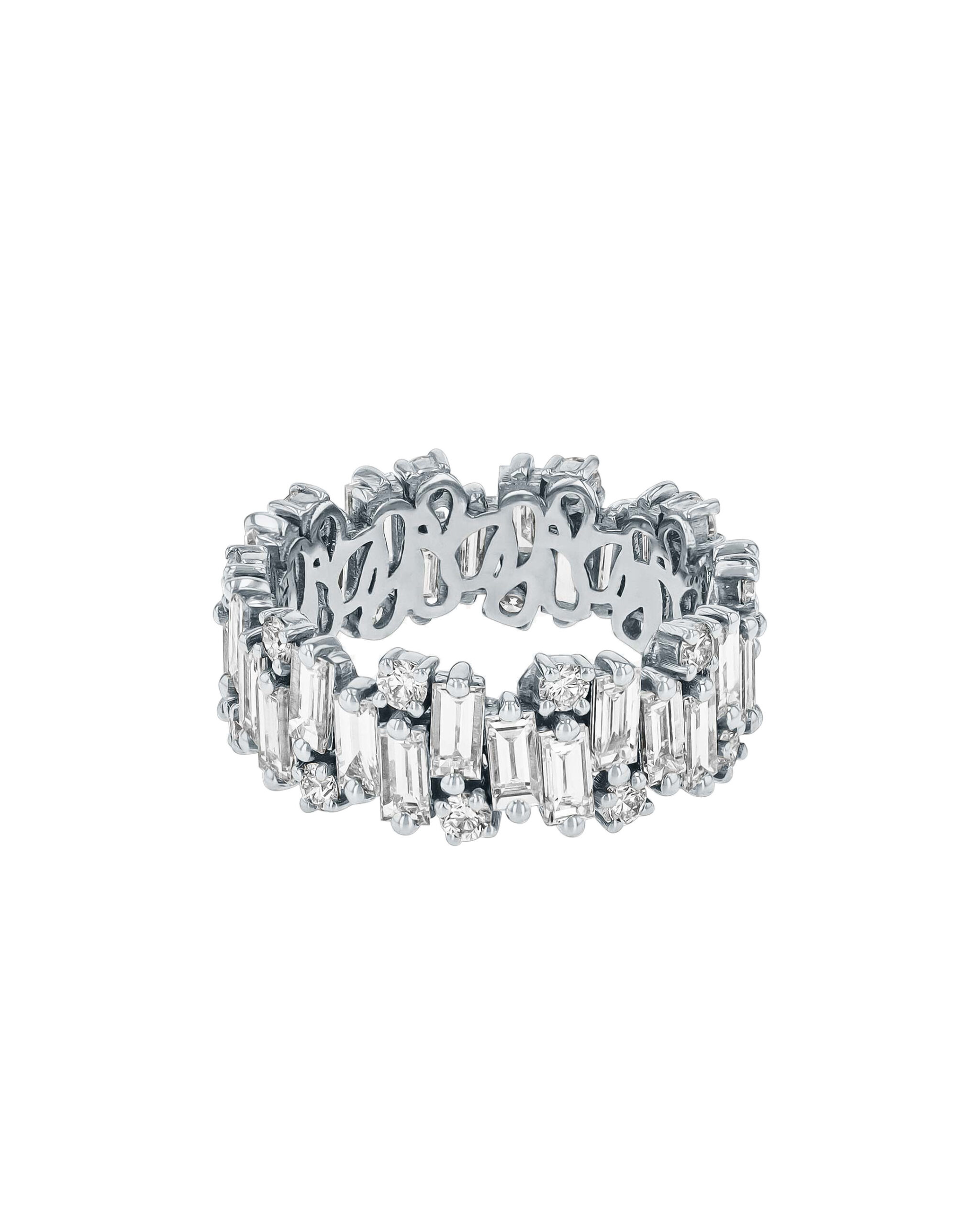 Suzanne Kalan Shimmer Audrey Diamond Eternity Band in 18K White Gold Suzanne Kalan Shimmer Audrey Diamond Eternity Band in 18K White Gold | Fine Rings | Coveti