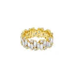 Suzanne Kalan Shimmer Audrey Eternity Band in 18K Yellow Gold | Fine Rings | Coveti