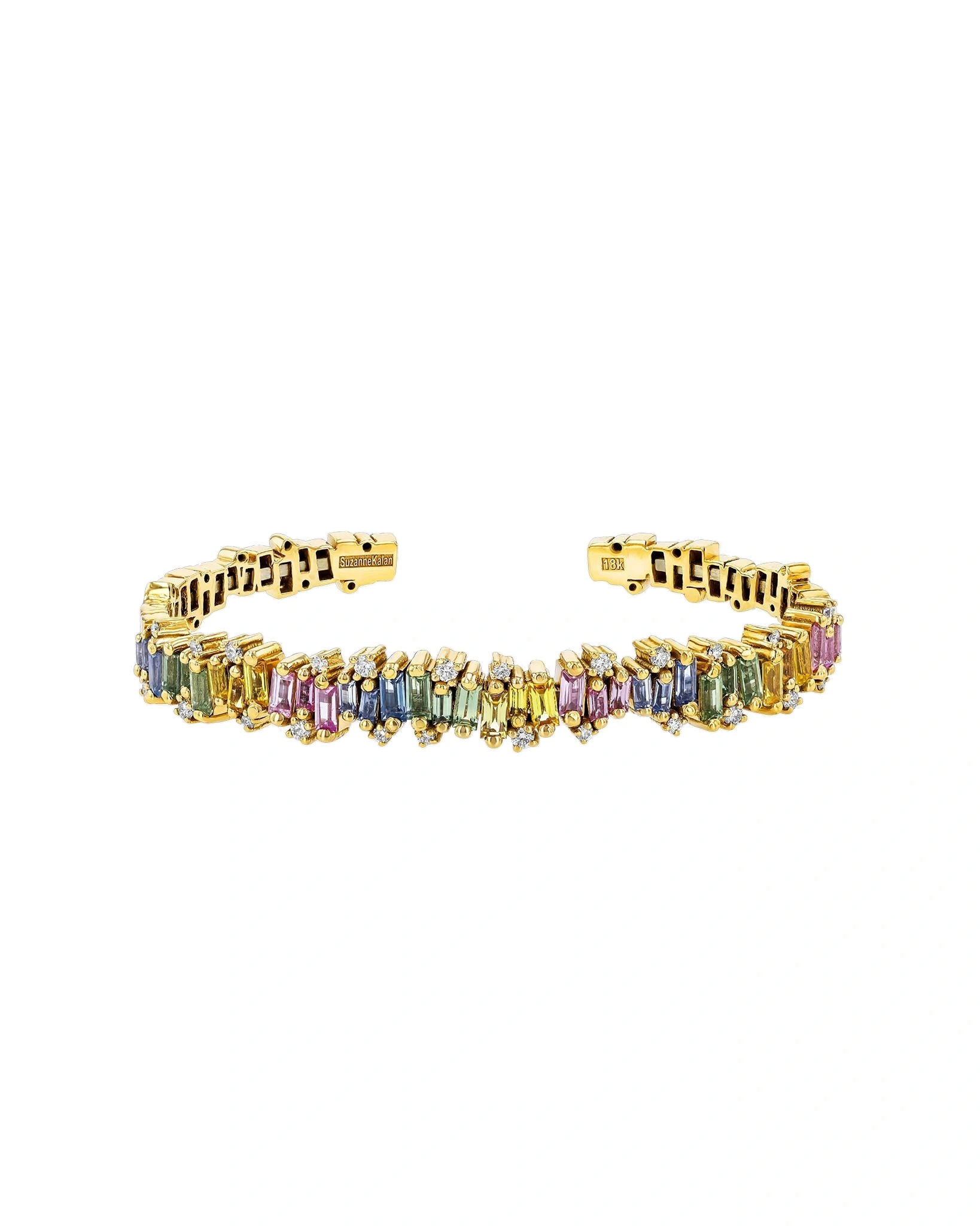 Suzanne Kalan Shimmer Audrey Pastel Sapphire Bangle in 18K Yellow Gold Suzanne Kalan Shimmer Audrey Pastel Sapphire Bangle in 18K Yellow Gold | Fine Bracelets | Coveti