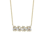 Suzanne Kalan Shimmer Bar Pendant in 18K Yellow Gold | Fine Necklaces | Coveti
